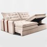 Sofá Baú sem Caixa Retrátil 1,60m Softgel Petit Boucle Bege Claro Cama Inbox - 8