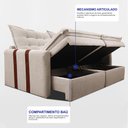 Ver imagem 6 de Sofá Baú sem Caixa Retrátil 1,60m Softgel Petit Boucle Cama Inbox