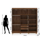 Ver mais imagens de Guarda Roupa Casal 6 Portas Elegance Imbuia Champanhe com Espelho Móveis Vila Rica