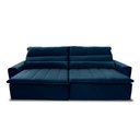 Ver imagem 4 de Sofá Retrátil Reclinável Patagônia 2,30m Suede Velut Azul Marinho Molas no Assento - King House