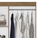 Ver imagem 7 de Guarda Roupa Solteiro 82cm 3 Portas Zeno Naturale/branco Z17 - Mpozenato