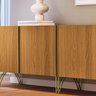 Buffet Aparador Bilbao 4 Portas e Prateleiras 220x75 Off White-cinamomo Edecasamoveis - 4