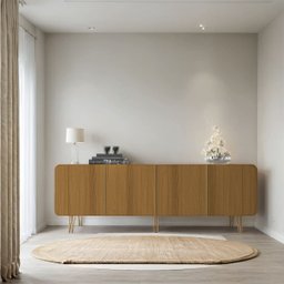Buffet Aparador Bilbao 4 Portas e Prateleiras 220x75 Off White-cinamomo Edecasamoveis - 2