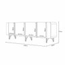 Buffet Aparador Bilbao 4 Portas e Prateleiras 220x75 Off White-cinamomo Edecasamoveis - 8