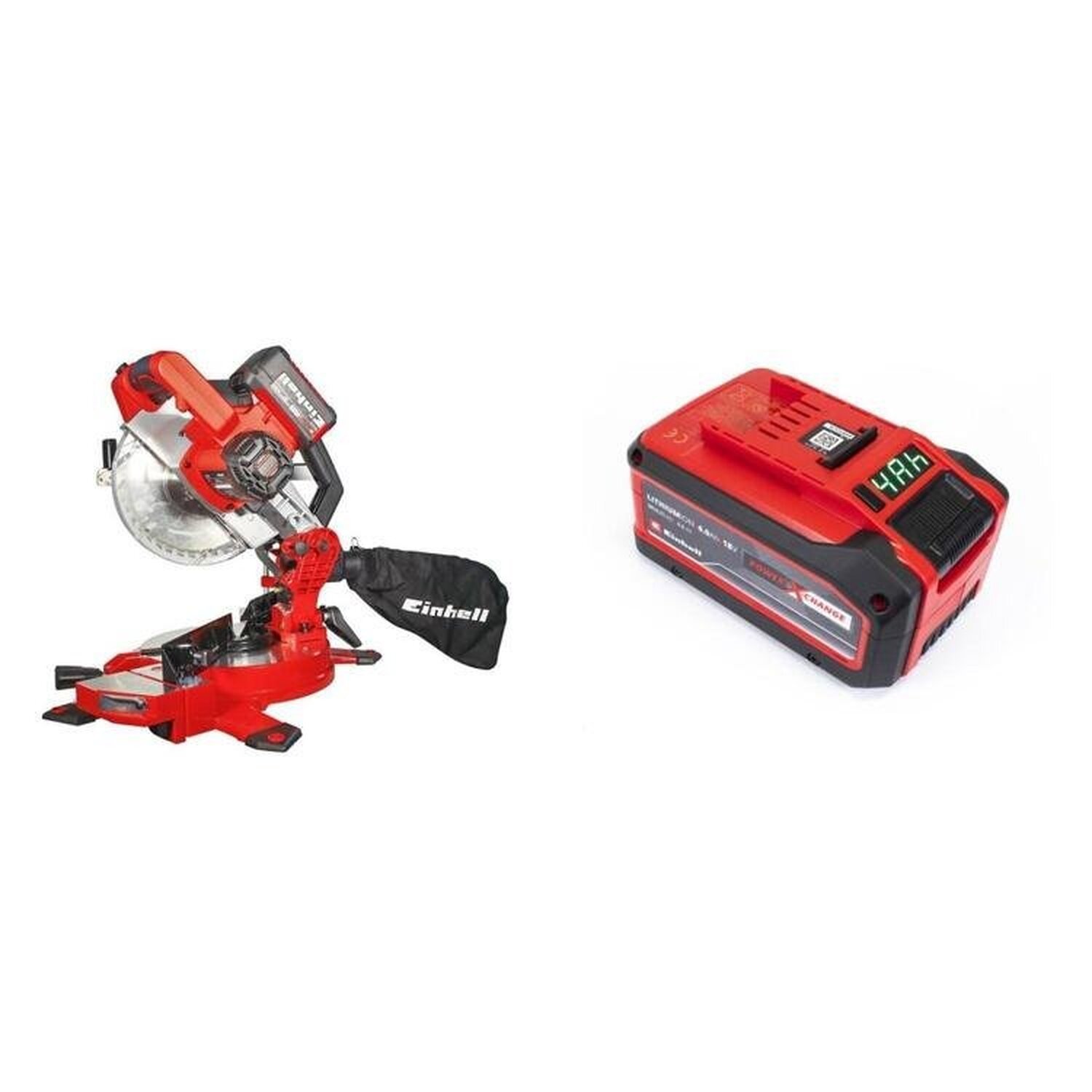 Kit Serra de Esquadria À Bateria Te-ms 18/210 Li Solo Einhell com Bateria Power X-change 18v 4-6ah