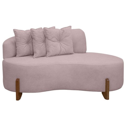 Sofá Orgânico Namoradeira 2 Lugares Feijão Thor 180cm Bouclê:rosa Bebê