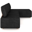 Ver imagem 6 de Sofá 3 Lugares com Chaise 222cm Rovier Sintético Preto Z32 - Mpozenato