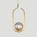 Ver imagem 2 de Lustre Pendente On Clip - Ouro com Globo de Vidro Fumê - 4125-14-fu