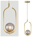 Ver imagem 4 de Lustre Pendente On Clip - Ouro com Globo de Vidro Fumê - 4125-14-fu