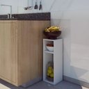 Ver imagem 4 de Mesa de Cabeceira Estreita Madeira Decoração Estilo Technox Branco