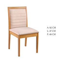 Conjunto de 2 Cadeiras Arka - Madeira Maciça Encosto com Bordas de Madeira - Távoli Decor - 4