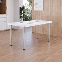 Ver imagem 1 de Mesa de Jantar Retangular 6 Lugares Tampo em MDP Fórmica Branco