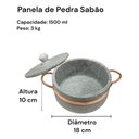Ver imagem 3 de Jogo de Panelas de Pedra Sabão 6 Peças com Panela de Pressão