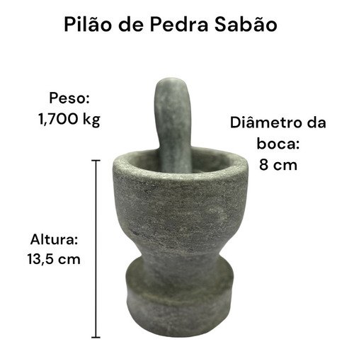 Jogo de Panelas de Pedra Sabão 6 Peças com Panela de Pressão - 7