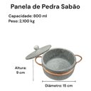 Ver imagem 2 de Jogo de Panelas de Pedra Sabão 6 Peças com Panela de Pressão