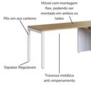 Ver imagem 5 de Mesa Escritorio Office 180x160 Cm 25856 Nogal Sevilha Branco Artesano