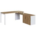 Ver imagem 1 de Mesa Escritorio Office 180x160 Cm 25856 Nogal Sevilha Branco Artesano