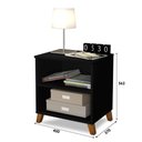 Ver imagem 2 de Mesa de Cabeceira 2 Nichos Preto