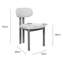 Ver imagem 4 de Kit 10 Cadeiras de Jantar Tulipa Estrutura Aço Carbono Laminado Natural com Estofado Linho Cru