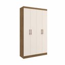 Ver imagem 1 de Armário Multiuso Dueto 4 Portas 8 Prateleiras 5000 Off White/nogueira - Doripel