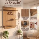 Ver imagem 3 de Prateleira Cantinho da Oração Painel Suspenso MDF Amadeirado Letra 3D