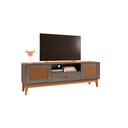 Ver imagem 2 de Rack Esmeralda 1.60 Cinza Perola/noce - Casa D Móveis