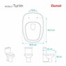 Assento Sanitario Turim Branco para Bacia Eternit 6lpf - 4
