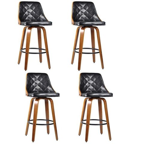 Kit com 4 Banquetas para Cozinha Milão Preto