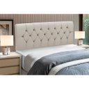 Ver imagem 2 de Cabeceira Cama Box Estofada Madeira Queen Size Madri:bege