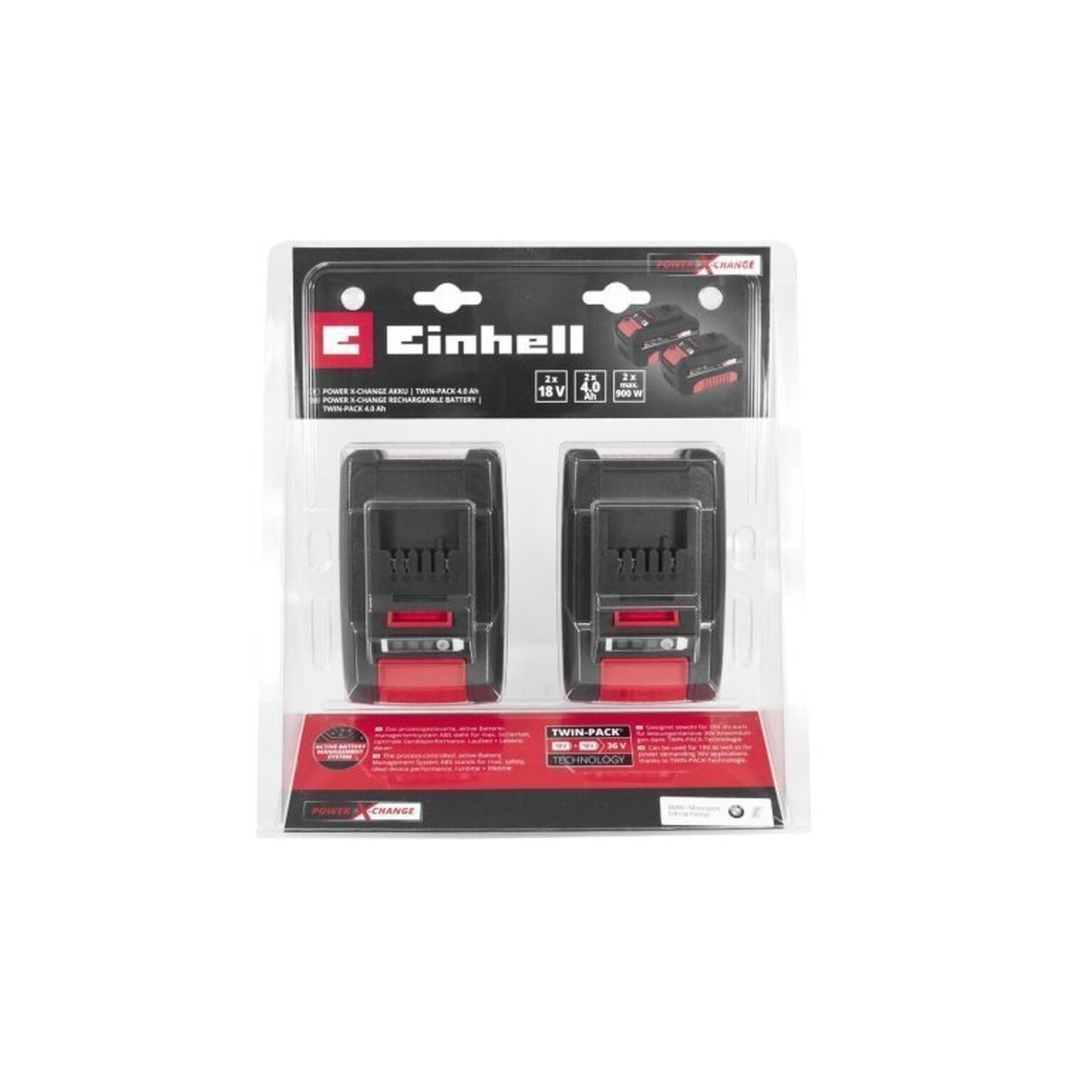 Kit Furadeira e Parafusadeira À Bateria Te-cd 18/48 Li-i Einhell com Kit Bateria Power X-change 2 Un - 10