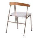 Ver imagem 7 de Cadeira Mesa Jantar Estofada Industrial Encosto Curvado 2 Un Cor:nude com Champagne