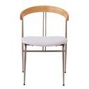 Ver imagem 4 de Cadeira Mesa Jantar Estofada Industrial Encosto Curvado 2 Un Cor:nude com Champagne
