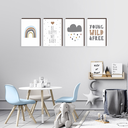 Ver imagem 4 de Kit 4 Quadros Decorativos Quarto de Bebê 30x40cm MDF