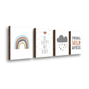 Ver imagem 1 de Kit 4 Quadros Decorativos Quarto de Bebê 30x40cm MDF