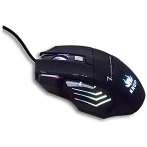 Mouse Gamer Knup Kp-v4 800/1600/2400dpi 7 Botões Preto Usb com Led