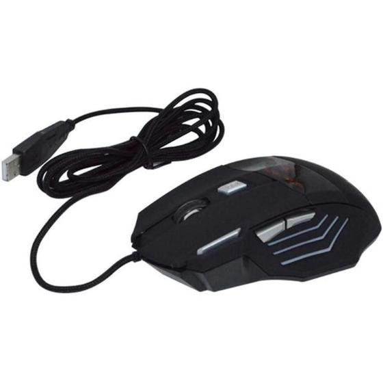 Mouse Gamer Knup Kp-v4 800/1600/2400dpi 7 Botões Preto Usb com Led - 3