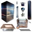 Ver imagem 1 de Kit Coifa Box Gomada Gourmet Médio Elevação Grill Eletrico