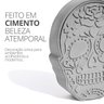 Porta Objetos Decorativo Caveira 17cm em Cimento Artesanal - Cinza - 3