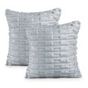 Ver imagem 1 de Kit 2 Capas de Almofada Casa Scarpa Polar Manta Ultrasoft com Ziper Decorativa Sofá Sala Quarto Cinz