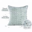 Ver imagem 3 de Kit 2 Capas de Almofada Casa Scarpa Polar Manta Ultrasoft com Ziper Decorativa Sofá Sala Quarto Cinz