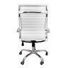Cadeira de Escritório Alta Esteirinha Corino Base Rodizio 3301 Branco - 4