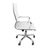 Cadeira de Escritório Alta Esteirinha Corino Base Rodizio 3301 Branco - 3