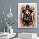 Ver imagem 2 de Quadro Decorativo Cozinha - Bruxa 24x18cm:moldura Branca