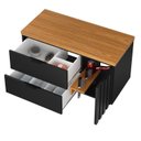 Ver imagem 3 de Conjunto para Banheiro Completo Montado 100% Mdf com Gabinete e Armário Espelheira Bianca 90cm  