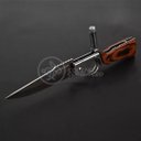 Ver imagem 1 de Canivete Carabina com Lanterna Dobrável Aço Inox Sobrevivência Automático Tático