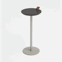 Ver imagem 1 de Mesa de Apoio Halter - Tampo Ebano - Base Aço Carbono - Altura 55cm