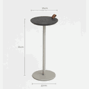 Ver imagem 6 de Mesa de Apoio Halter - Tampo Ebano - Base Aço Carbono - Altura 55cm