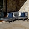 Conjunto Jardim e Varanda 1 Chaise Direita 1 Sofá 1 Puff Refúgio CabeCasa MadeiraOriginals - 1