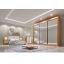 Ver imagem 2 de Guarda Roupa Casal Dubai 3 Portas Espelhadas 6 Gavetas 100% Mdf D Doro Móveis- Cinamomo