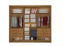 Ver imagem 3 de Guarda Roupa Casal Dubai 3 Portas Espelhadas 6 Gavetas 100% Mdf D Doro Móveis- Cinamomo